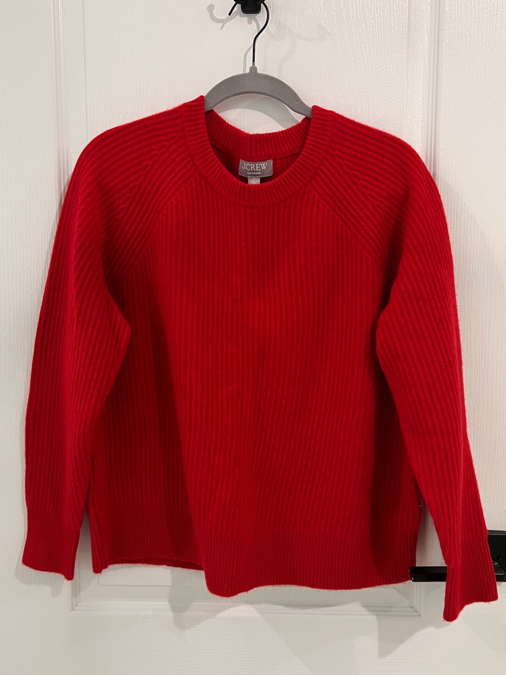 J Crew Ribbed Cashmere Oversized Crewneck Sweater